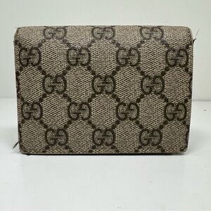 Auth Gucci Surpreme Bifold PVC Leather Beige Wallet